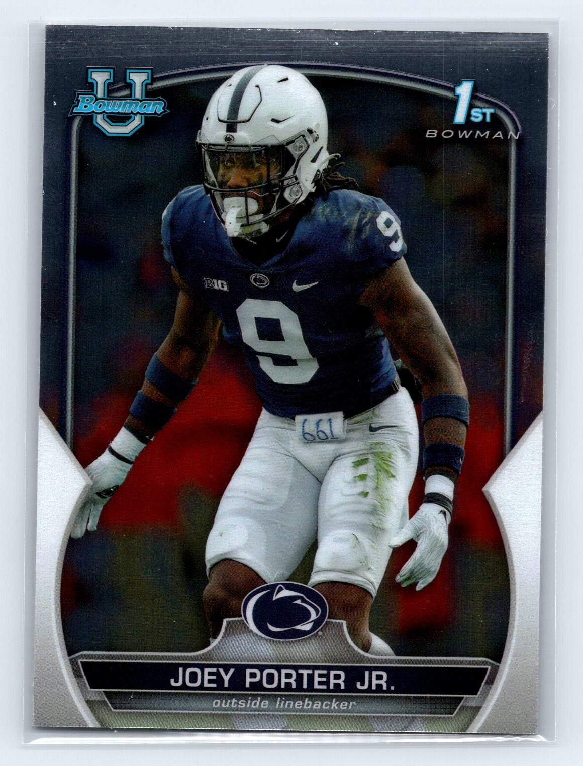 2022 Bowman Univ. Chrome Football #79 Joey Porter Jr. Penn State