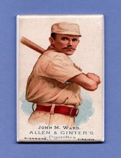 JOHN WARD BASEBALL CARD *2X3 FRIDGE MAGNET* PITCHER BROOKLYN NEW YORK ERA WINS