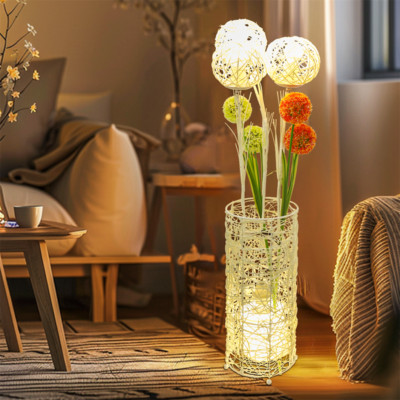 Dimmbare Stehlampe mit Regalen Moderne Stehlampe mit Schirm Kreatives Design
