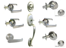 Satin Nickel door Handicap Friendly lever entry privacy passage deadbolt Brushed