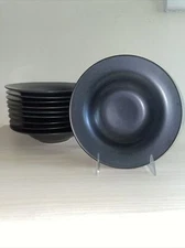 10 Lindt Stymeist CRAFT WORKS RSO Black EBONY Stoneware 8.5" RIM SOUP BOWL Japan