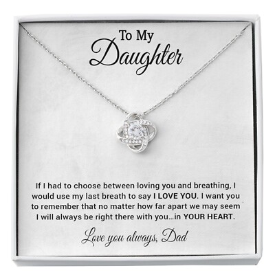 To My Daughter Necklace, Daughter Father Necklace, Daughter Gift from Father