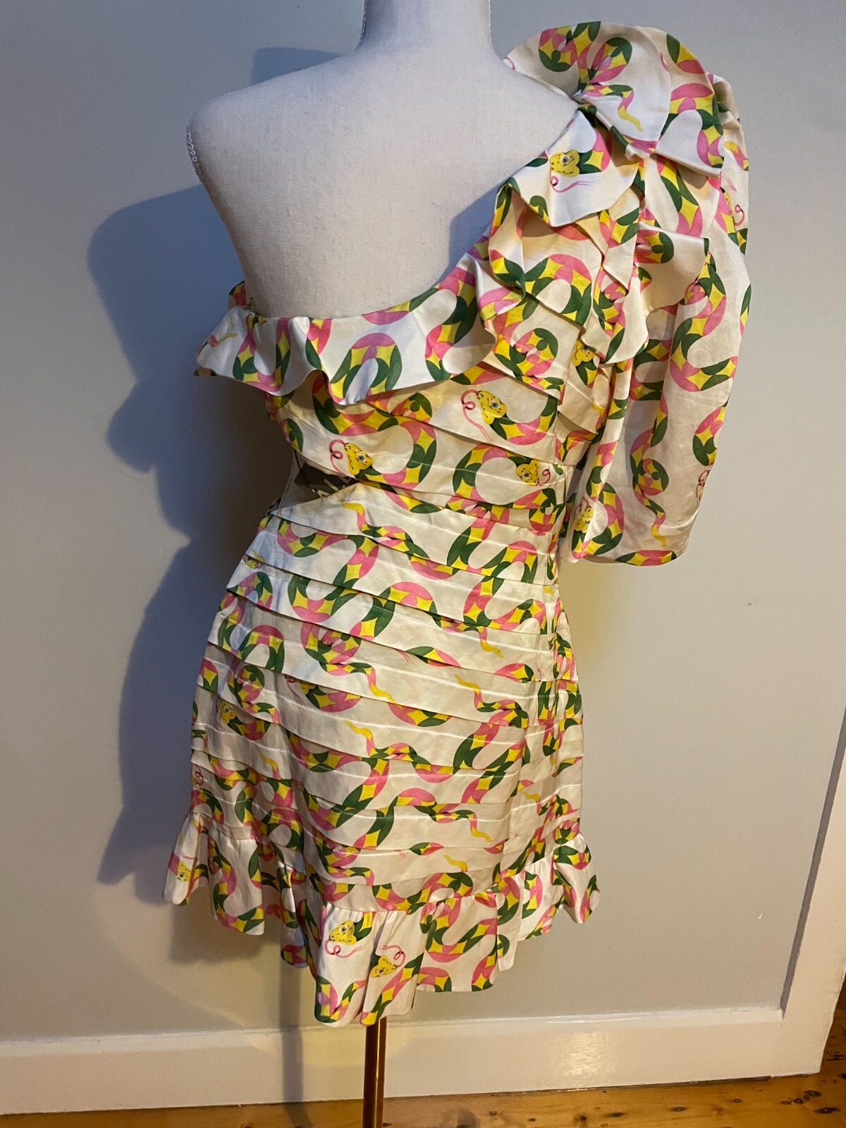 Alemais Seeker One Shoulder Mini Dress  Size 6RRP-$495 New with Tags image 4