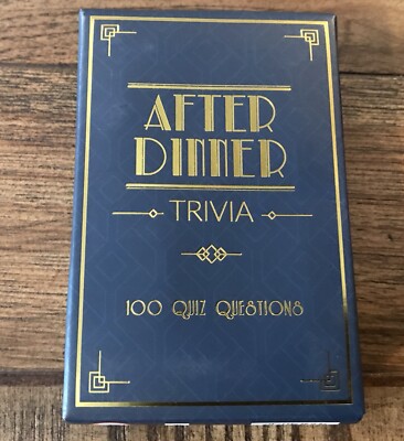 AFTER DINNER TRIVIA 100 QUIZ QUESTIONS CARDS (B22)