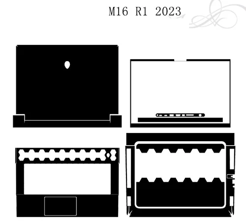 Carbon Vinyl Laptop Sticker Decal Skin Cover Guard for Alienware M16 R1 2023