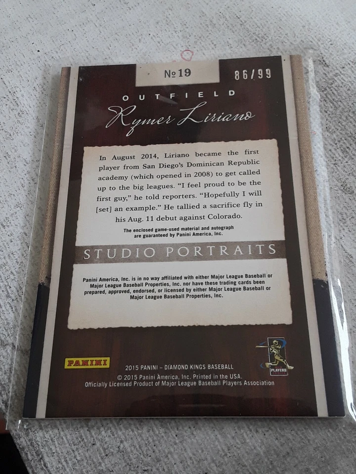 Rymer Liriano SP Auto Relic RC 2015 Studio Portraits 86 de 99 Nº 19 Foto 2 de 2