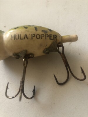 LEURRE DE PÊCHE Tuff Vintage Fred Arbogast Hula Popper Orange W 157667969440