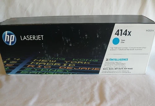New Genuine HP 414X W2021X Cyan High Yield Toner OEM M454 M455 MFP M479 M480