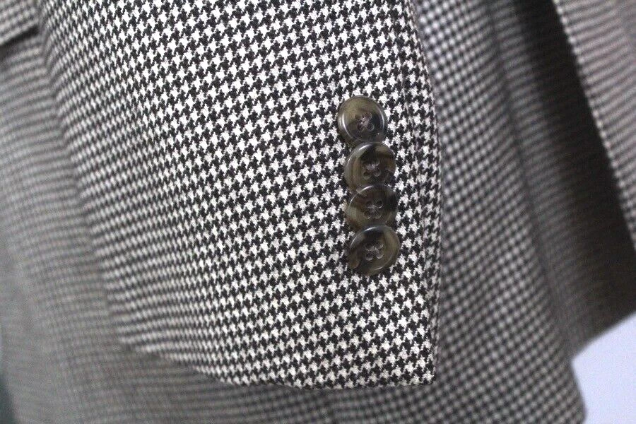 Marrón Crema Pata de Gallo Austin Reed Cachemira Blazer Chaqueta Traje Deportivo Abrigo 40 R Foto 3 de 4