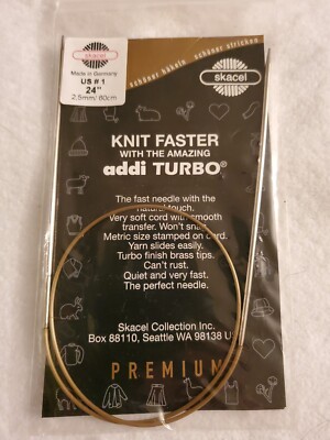 Addi Turbo Circular Knitting Needle 24 Inches US 1