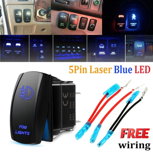 Interruptor basculante botón pulsador LED azul 12V 20A 4x4 para ARB estilo Carling - Imagen 49 de 82