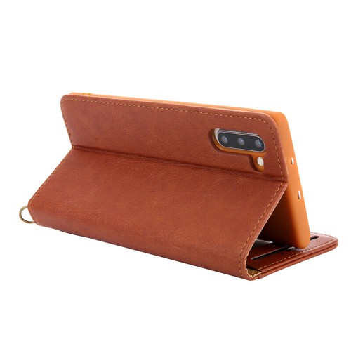 Genuine Leather Wallet Case Magnetic Flip Cover for Samsung Galaxy A14 A34 A54 - Picture 9 of 33