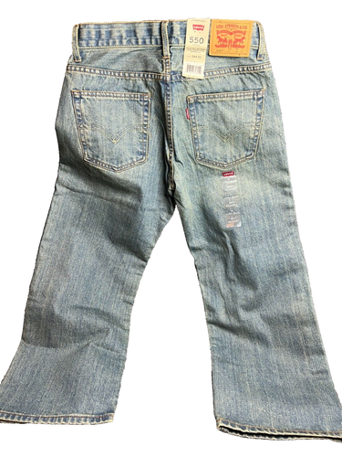 Pantaloni Jeans Levi's Ragazzo Gioventù 550 Relaxed Taglia 8 Husky 28x23 Denim - Foto 2 di 5