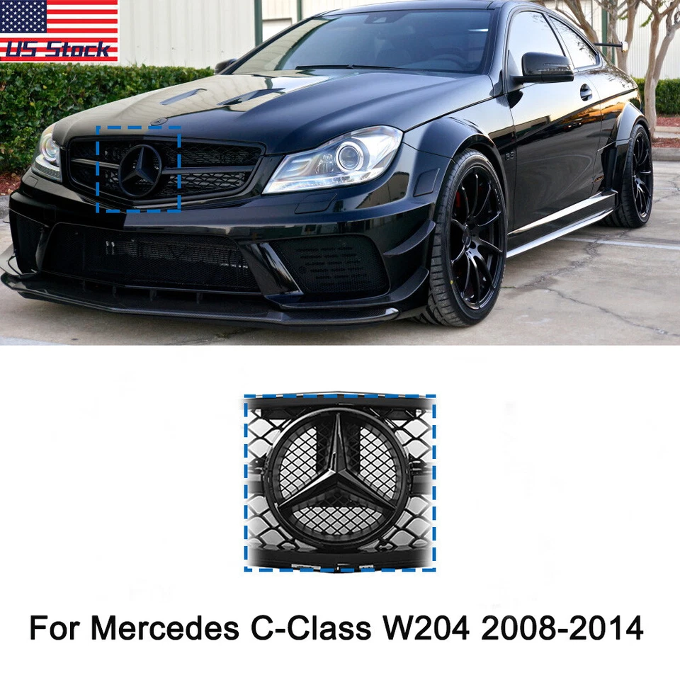 Fit For Mercedes-Benz W204 GLK350 C300 B180 2008-2014 Front Grille Star Badge Foto 2 de 4
