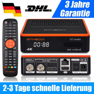 4K UHD Android Satelliten/Kabel/Terrestrischer DVB TV SAT 4:2:2 Receiver 5G WLAN