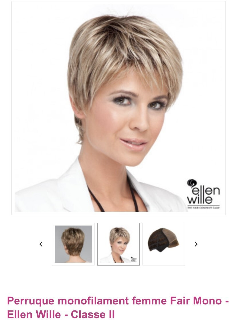 Perruque Ellen Wille Hairpower Mix Gris Blanc Kit Complet avec Buste et Soins