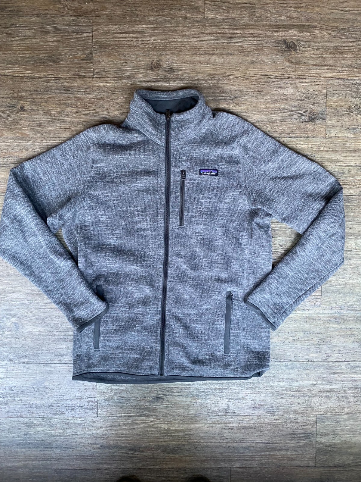 Patagonia Better Suéter Cremallera Completa Chaqueta Polar Lavado a la Piedra Gris Grande