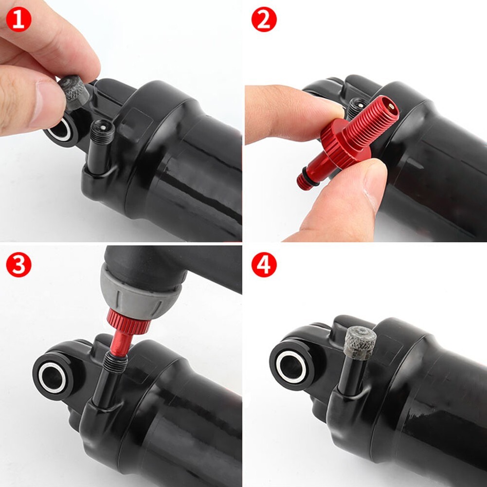 Lightweight Bicycle Rear Shock Air Pump Valve Adapter Tool for Rockshox