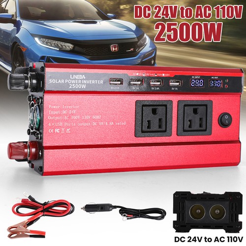 Power Inverter 5000W 2500W 12V 24V DC to 110V AC LCD Outdoor for Car Truck Home - Picture 29 of 34