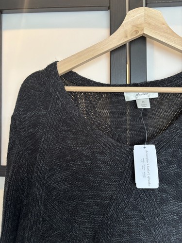 CJ Banks Sweater Gray Heathered Knit Lightweight Women’s 2X Capsule Minimal NWT - Picture 3 of 12