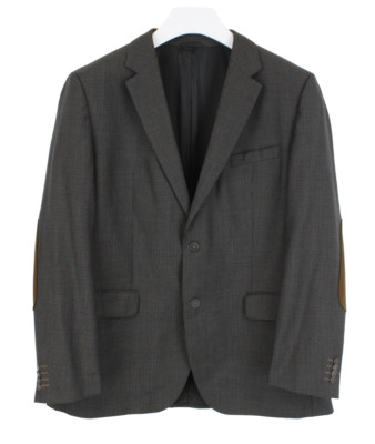 Hugo Boss The Smith5 Blazer Herren US 46R Reine Wolle Ellbogen Flicken Gefüttert