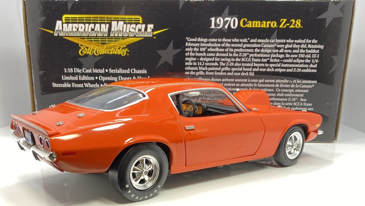 AMERICAN MUSCLE 1970シボレーカマロ  1/18 RARE 1:18 Ertl American Muscle Orange 1970 Chevy Camaro Pro