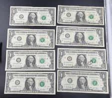 Lot of 8 Different * Star FRN Notes 1995 - 2017 years Circulated US Currency #89