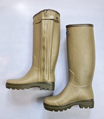 LE CHAMEAU CHASSEUR LEATHER LINED WOMEN'S ICONIC GREEN WELLINGTON BOOTS