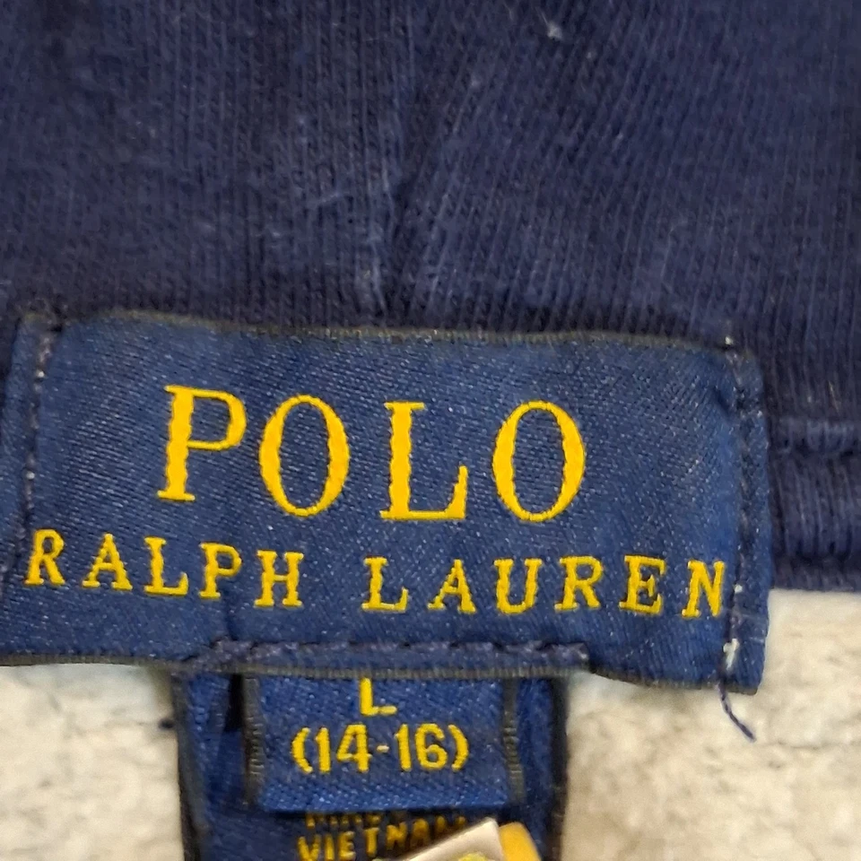 Polo Ralph Lauren Big Pony Jóvenes Niños Talla L (14-16) Gris Azul Rojo Cremallera Completa Sudadera con Capucha Foto 2 de 4