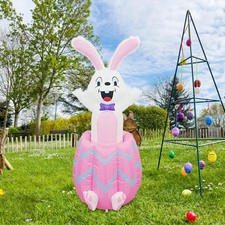Easter Bunny Inflatable Decorative 1.5M Easter Decor for Party Lawn Yard