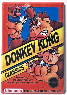 Donkey Kong Classic Nintendo NES Vintage Game Box 2''x3'' Fridge Locker MAGNET 2