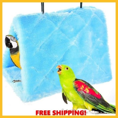 MOACC Winter Warm Bird Nest House Shed Hut Hanging Hammock Finch Cage Plush