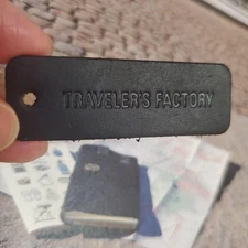 Traveler's Note Leather Tag Black New Traveler's Factory Notepad Accessory