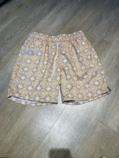 Men  s Swim Short Trunks No Tag Yellow Swimsuit Elastic Drawstring Waist