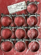 LOT OF (10) MIKALOR SUPRA 43-47 mm HEAVY DUTY W2 BOLT CLAMPS M.7 03019127 SS/STL