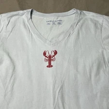 Life Is Good Lobster Crusher Tee Shirt Women XL Blue Tshirt Top Maine Coastal NE