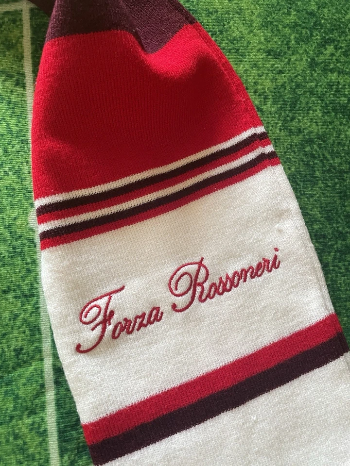 Sciarpa schal calcio FORZA ROSSONERI Milan Lucchese Nocerina Foggia - Immagine 2 di 3