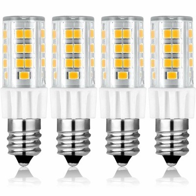Luxrite Dimmable E12 LED Bulbs T4/T3 40W Equivalent 3000K 500lm ETL (4-Pack)