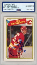 1988 O Pee Chee Joe Nieuwendyk SIGNED #16 Rookie Card RC Flames PSA 10 AUTOGRAPH. rookie card picture