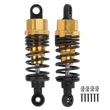 1 Pair 68mm Gold Metal RC Car Shock Absorber, Damper, 110 Model, Spare Part