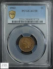 1903 Indian Head Copper Cent 1C PCGS AU 58