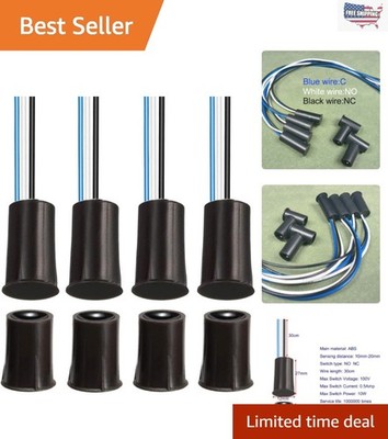 Compact Black NO/NC Magnetic Reed Switch - Perfect for Enhanced Security Needs
