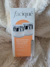 Faciqué Brightening Day & Night Cream Set 2 Count Pack Each 1.7 oz Brighter Skin