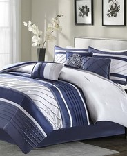 Madison Park Blaire Faux-Silk 7-Pc. Comforter Set, Queen 270
