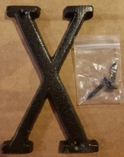 BetLight Cast Iron House Number “X" Street Address 5.1"