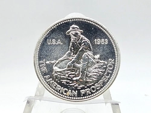 1983 1oz .999 Fine Silver Engelhard "Prospector" Round **KEY-DATE** #1