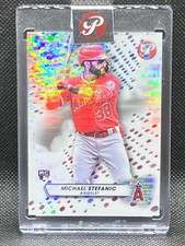 2023 Topps Pristine MICHAEL STEFANIC PRISTINE REFRACTOR ENCASED #76 ANGELS RC
