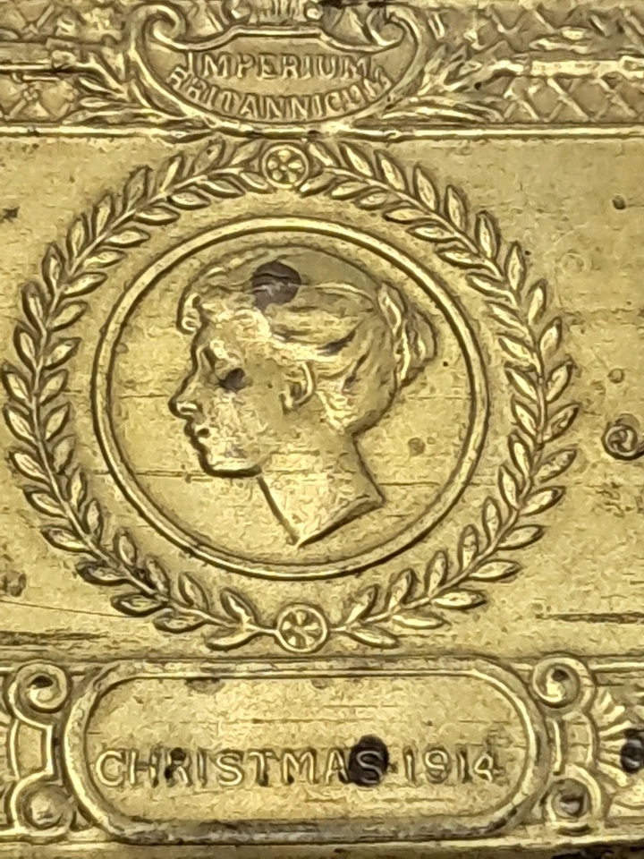RARO! Caja de regalo de Navidad Princesa María de colección de 1914 lata (s) de latón Foto 4 de 4