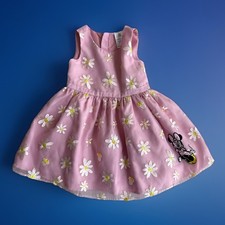 Disney Store Minnie Mouse Fancy Dress Girls Party Dress Size 3 Embroidered Daisy