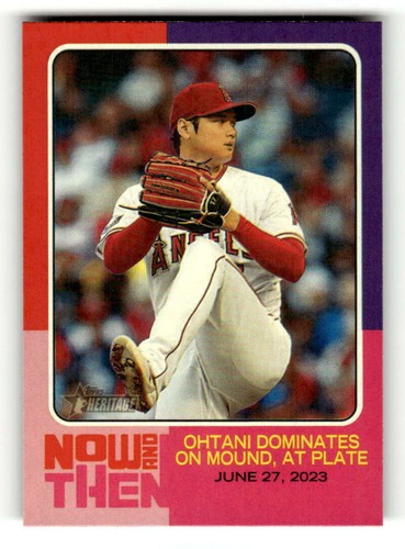 2024 Topps Heritage High Number Now and Then #NAT-8 Shohei Ohtani Angels